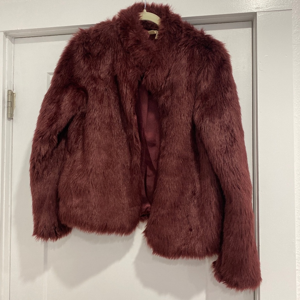 Purple puffer coat